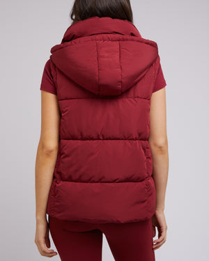 Remi Luxe Puffer Vest - port | All About Eve All About Eve
