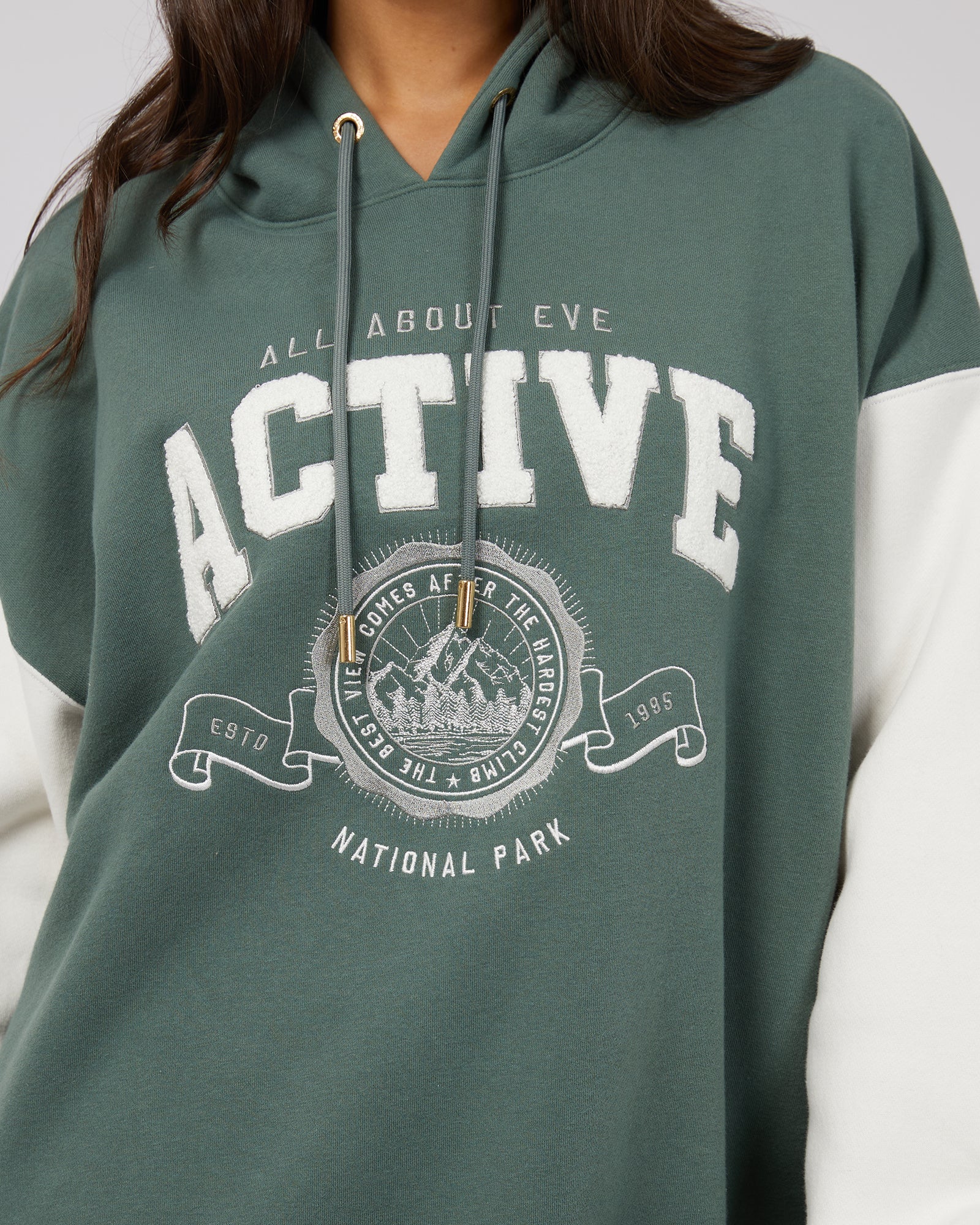 National Contrast Hoodie / Green | All About Eve All About Eve