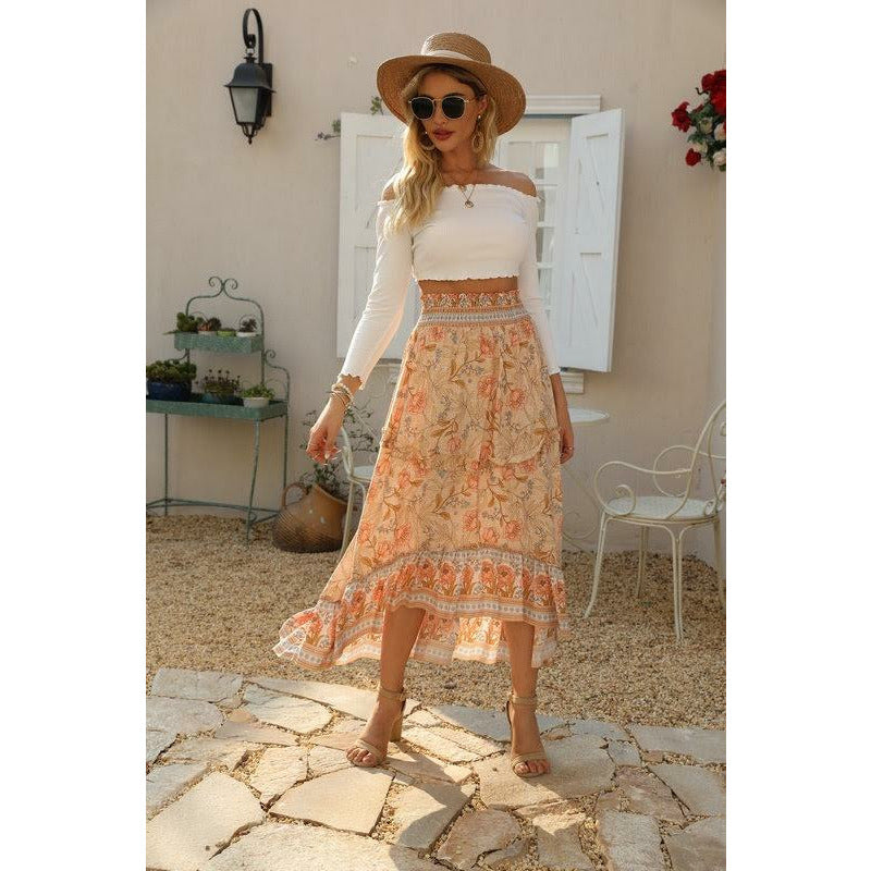 Kennedy Skirt - Peach Floral Not specified