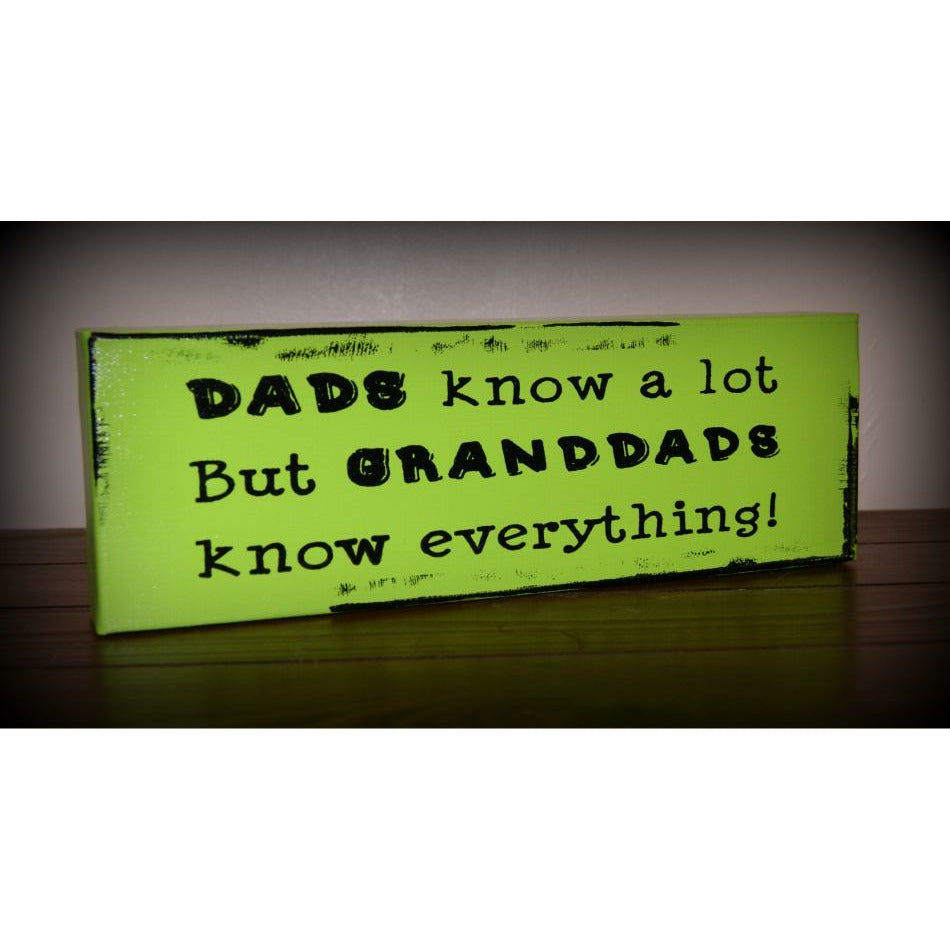 Granddads Knows Everything 4x12" Nufin Fitz