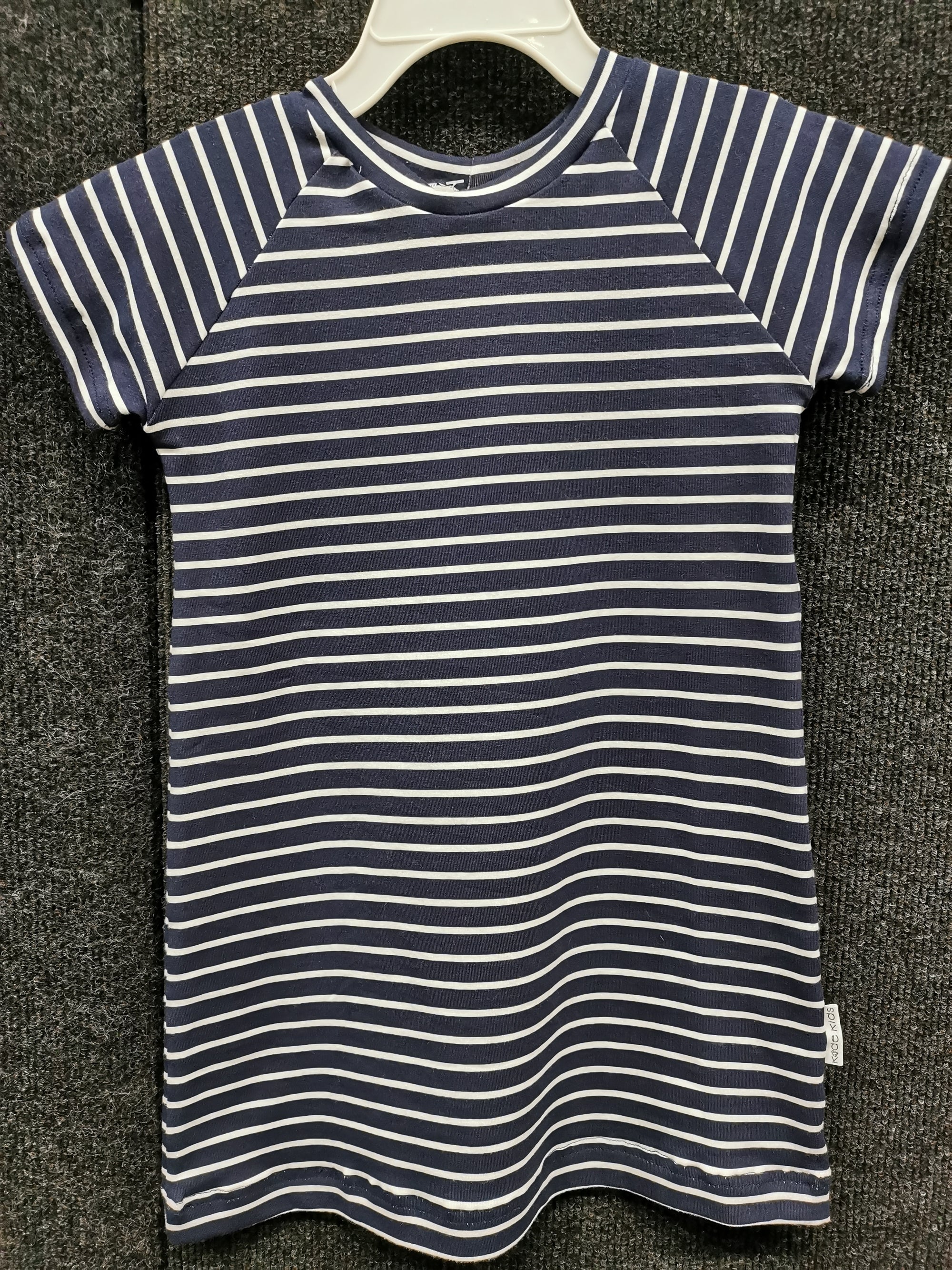 Millie T-Shirt Dress | Navy & White Stripe Kode Kids