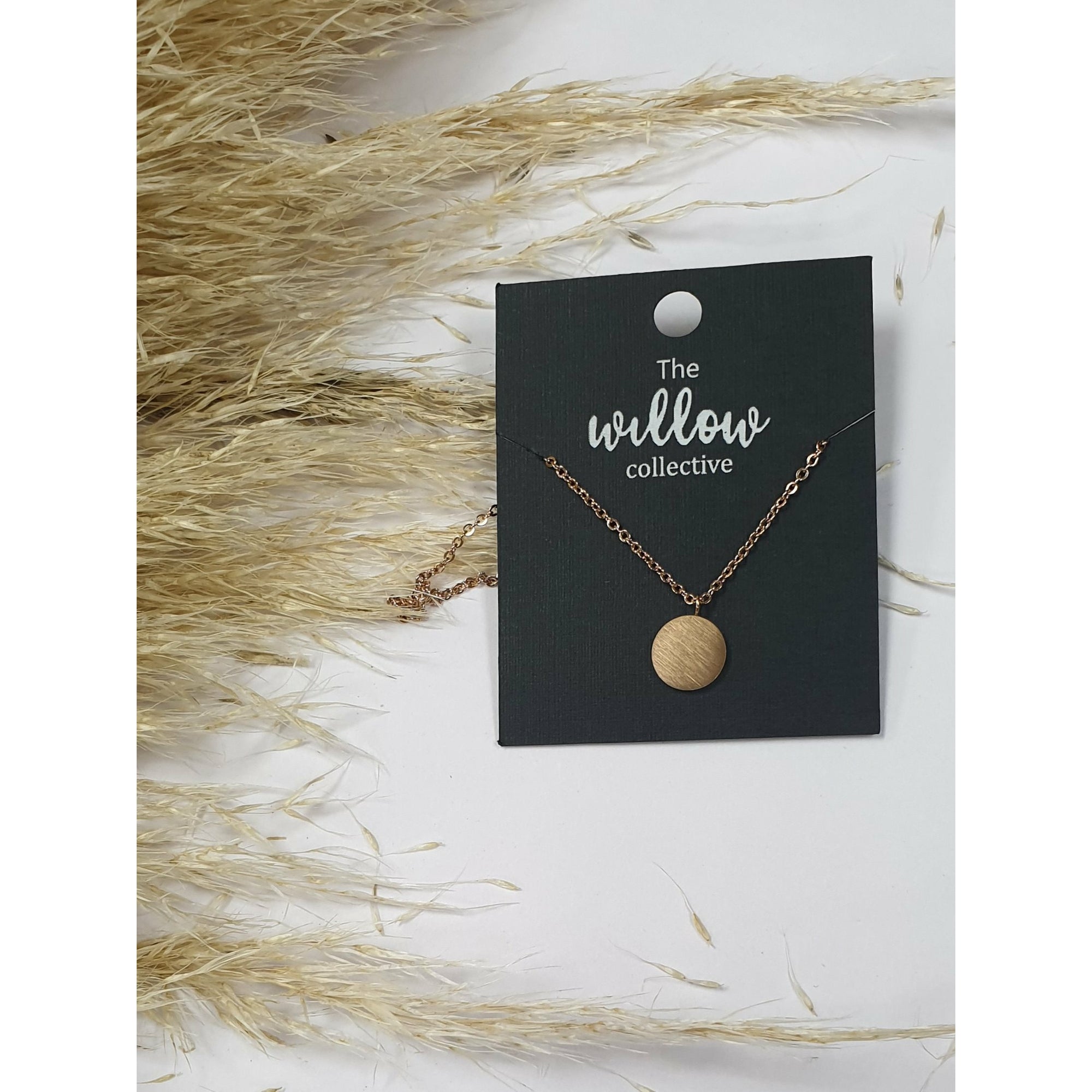 The Willow Collective - Brushed Circle Necklace The Willow Collective