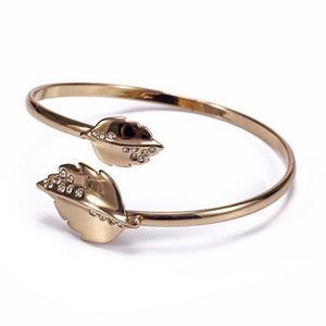 Crystal Gold Leaf Bangle Not specified