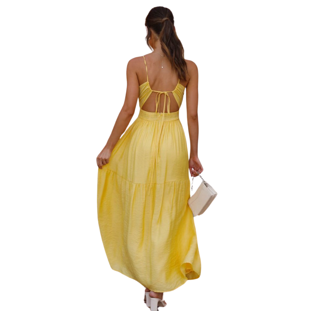 Lucy Dress | Lemon Yellow Kode Boutique