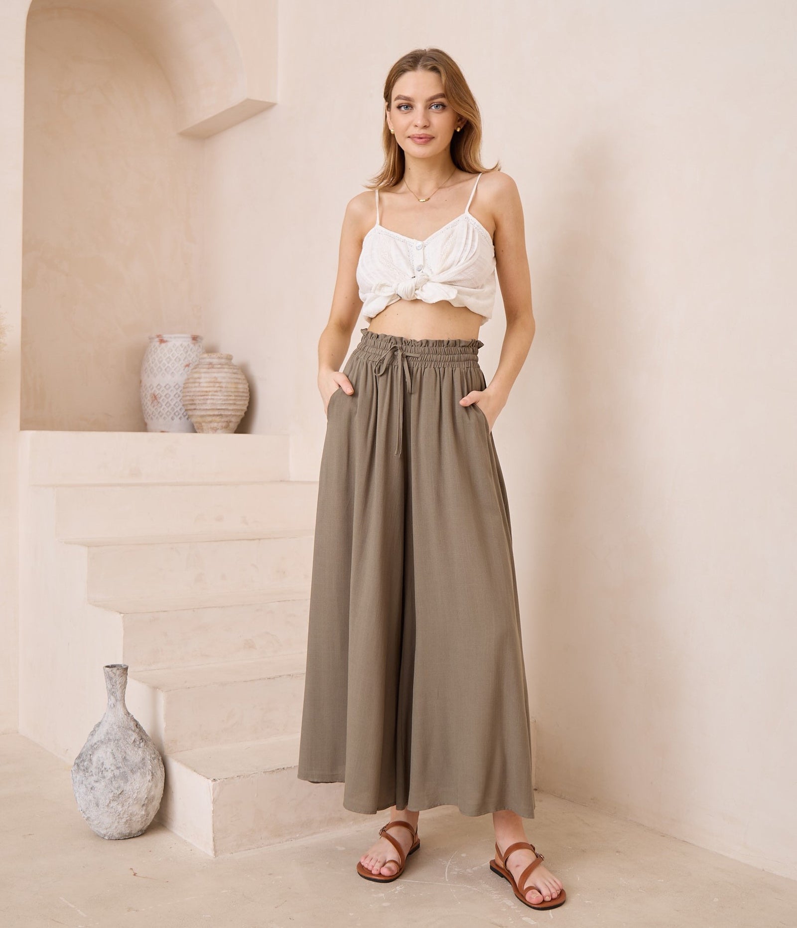 Nova 3/4 pants | Khaki Iris Maxi the Label