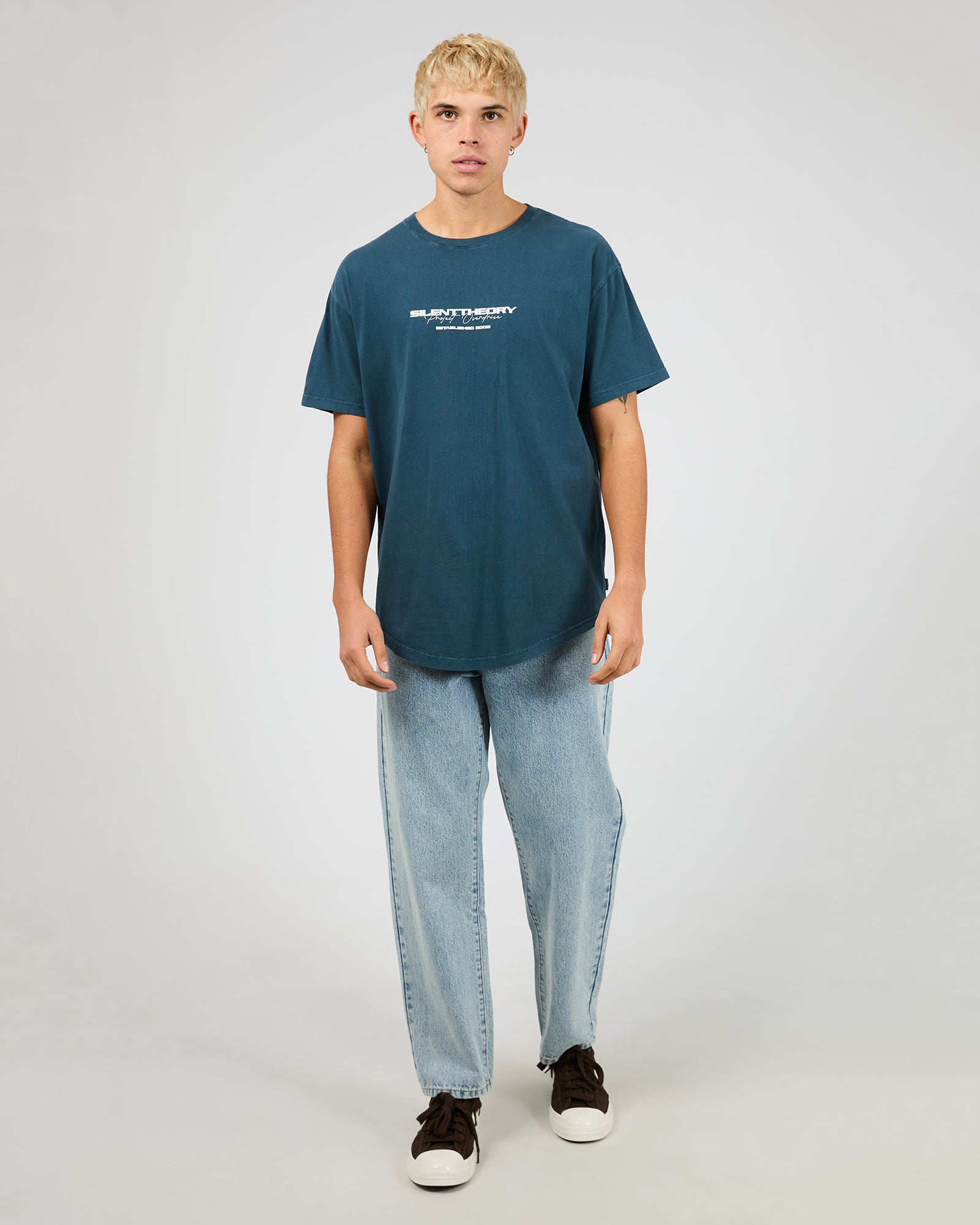 Charger Scoop Tee / Navy | Silent Theory Mens” Silent Theory