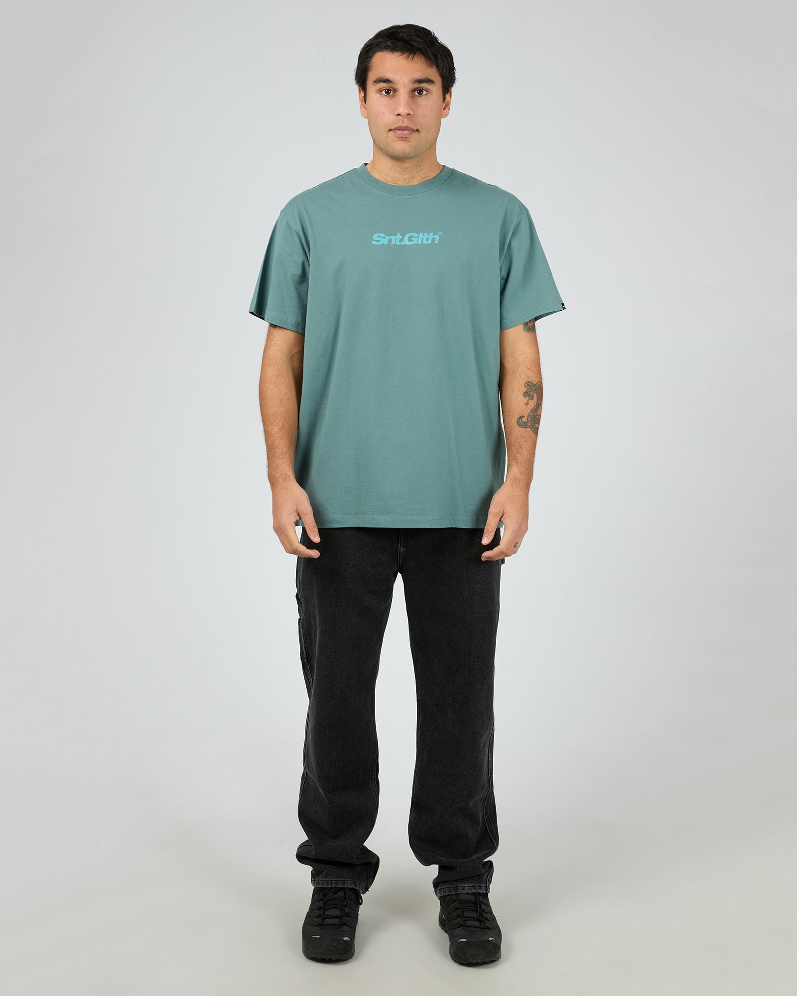 Radial Tee / Atlantic Blue | St Goliath Mens St Goliath