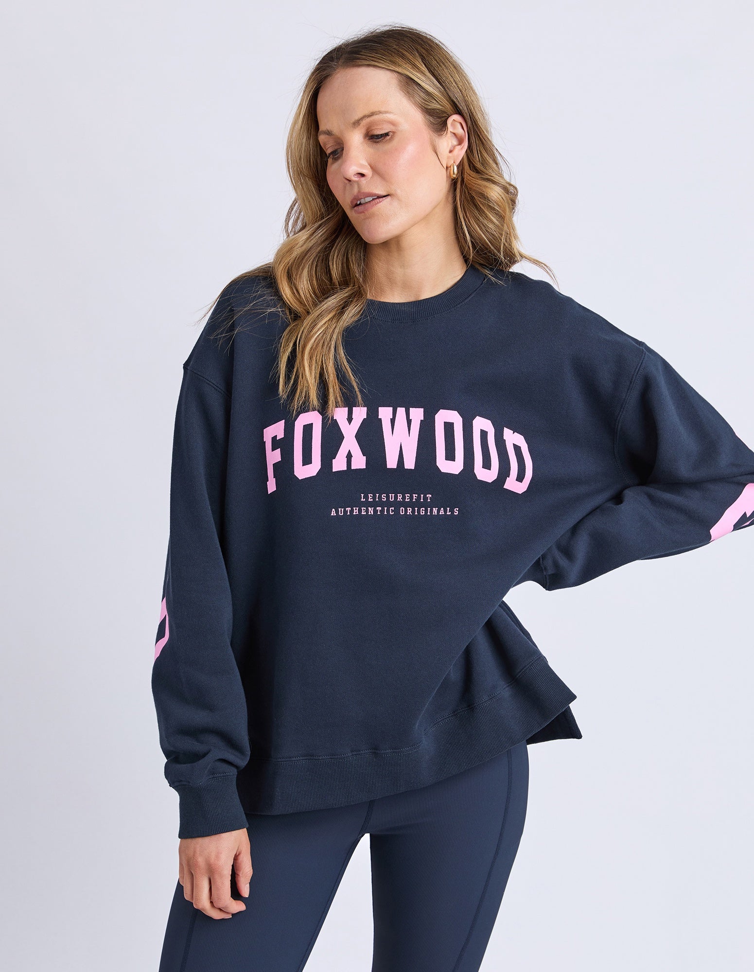 Interval Crew / Navy - Neon Pink | Foxwood Foxwood