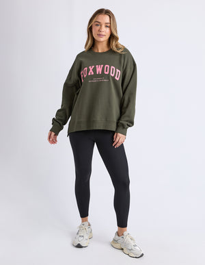 Interval Crew / Dark Khaki - Coral | Foxwood Foxwood