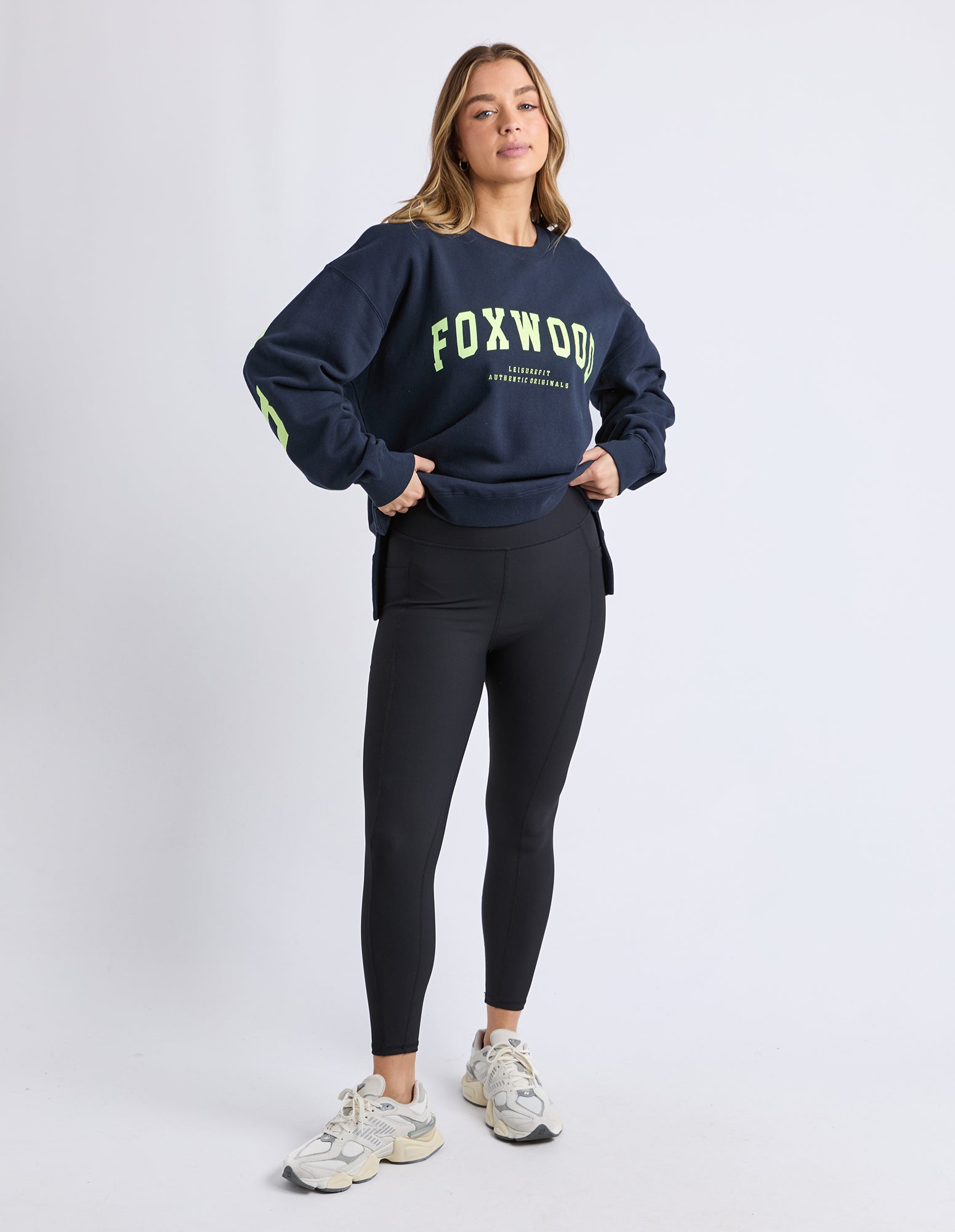 Interval Crew / Navy - Neon Yellow | Foxwood Foxwood