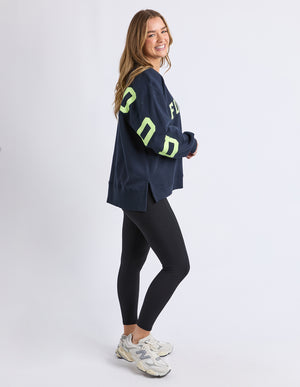 Interval Crew / Navy - Neon Yellow | Foxwood Foxwood