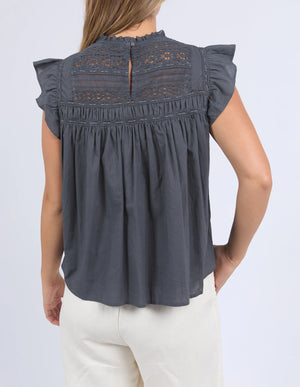 Adelyn Top / Charcoal | Foxwood Foxwood