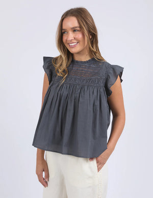 Adelyn Top / Charcoal | Foxwood Foxwood