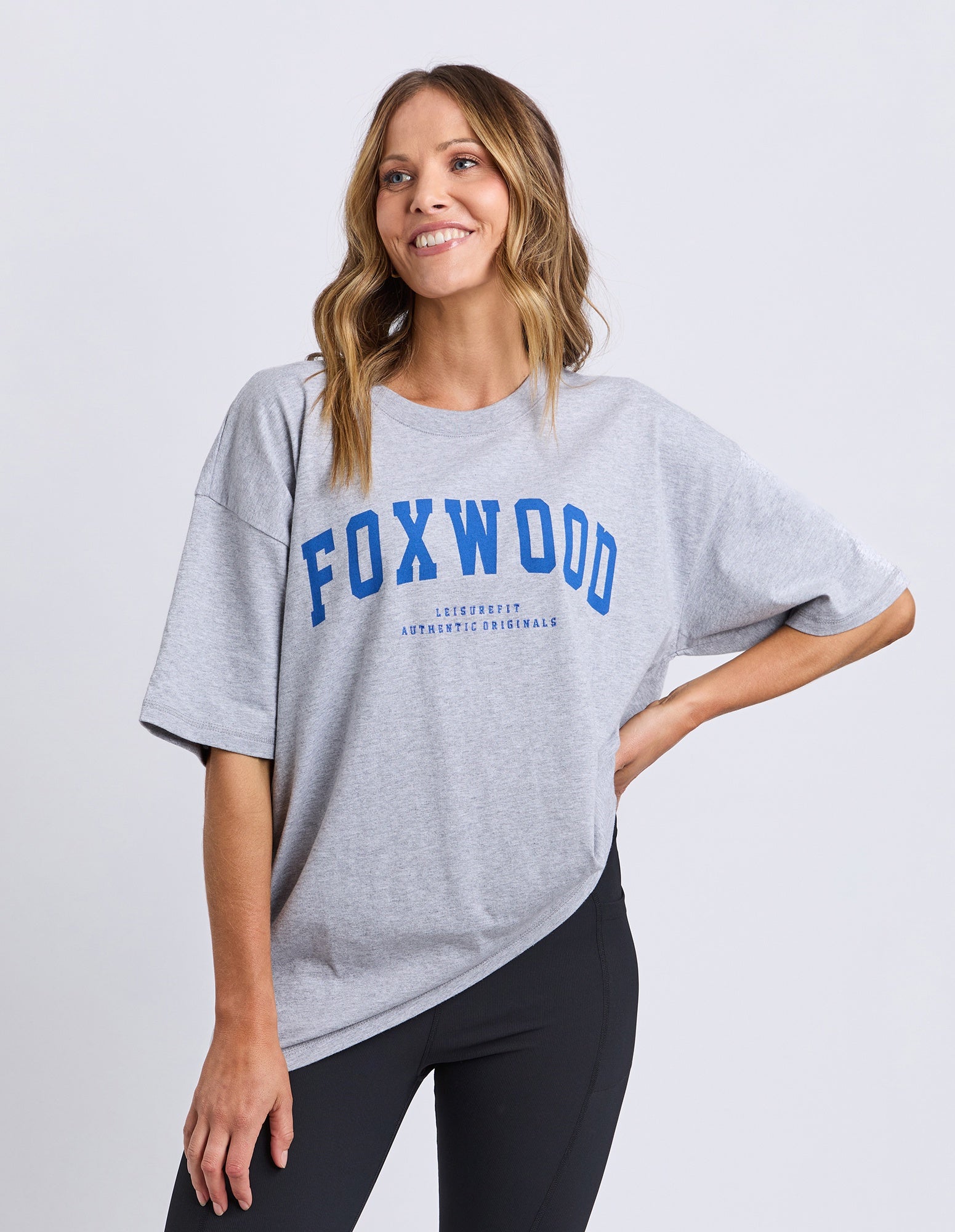 Interval Tee / Grey Marle/Blue | Foxwood Foxwood