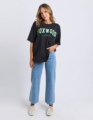Interval Tee / Black/ Bright Green| Foxwood Foxwood