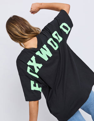Interval Tee / Black/ Bright Green| Foxwood Foxwood