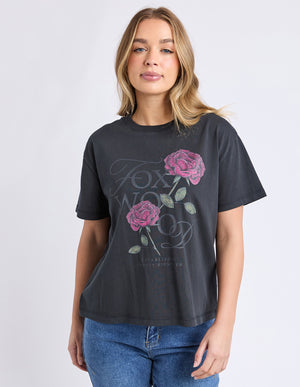 English Rose Tee / Black | Foxwood Foxwood