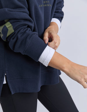 Interval Hoodie / Navy - Khaki | Foxwood Foxwood