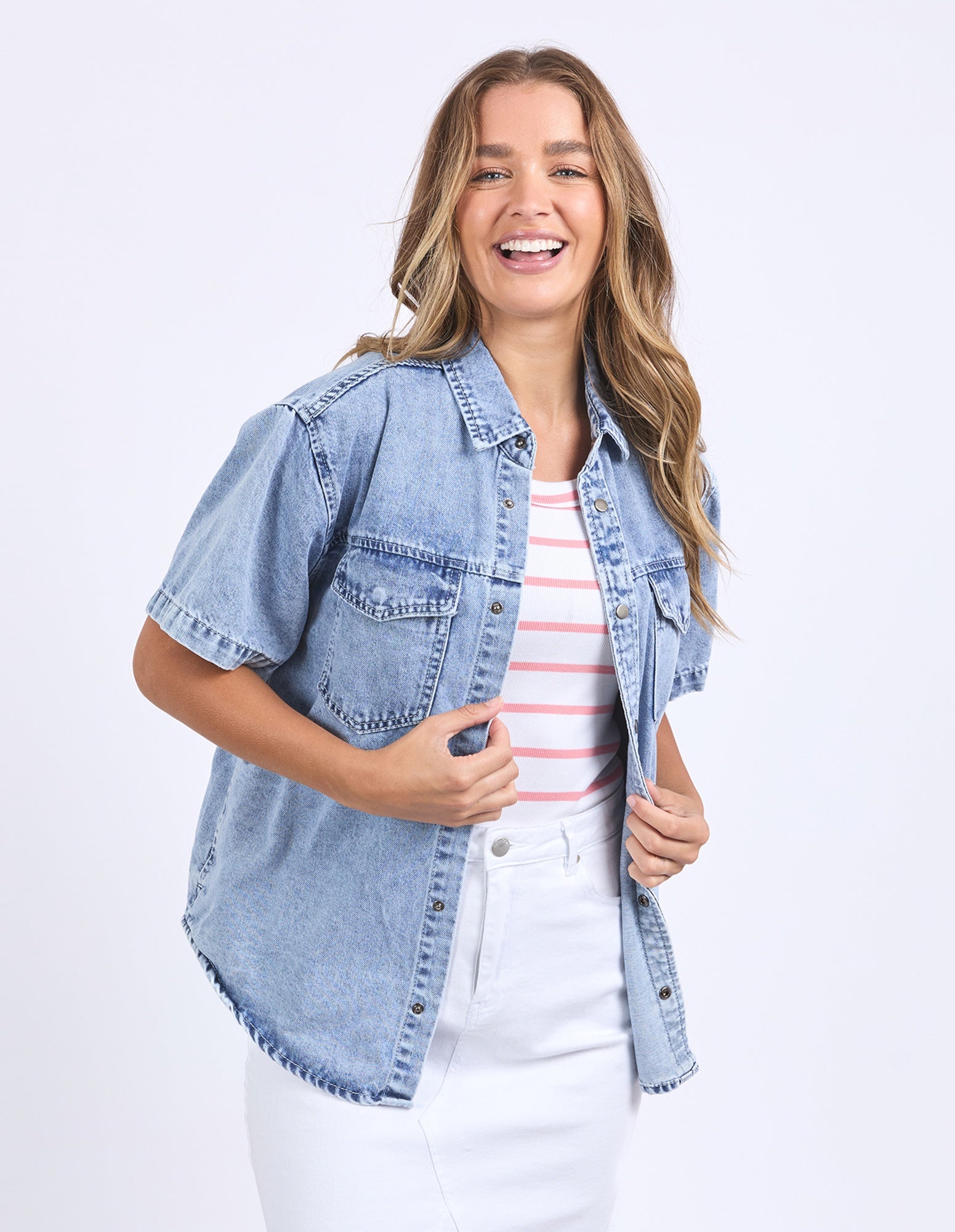 Daisy Shirt Light Blue Denim | Foxwood Foxwood