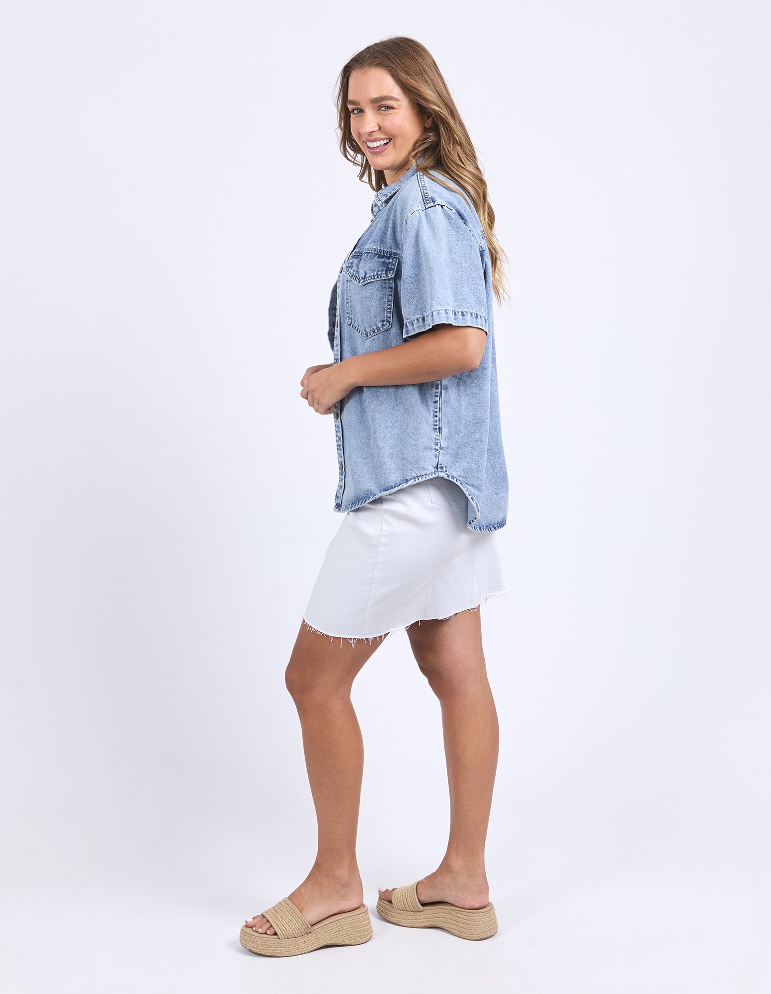 Daisy Shirt Light Blue Denim | Foxwood Foxwood