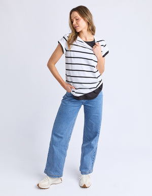 Manly Stripe Tee / Black & White | Foxwood Foxwood