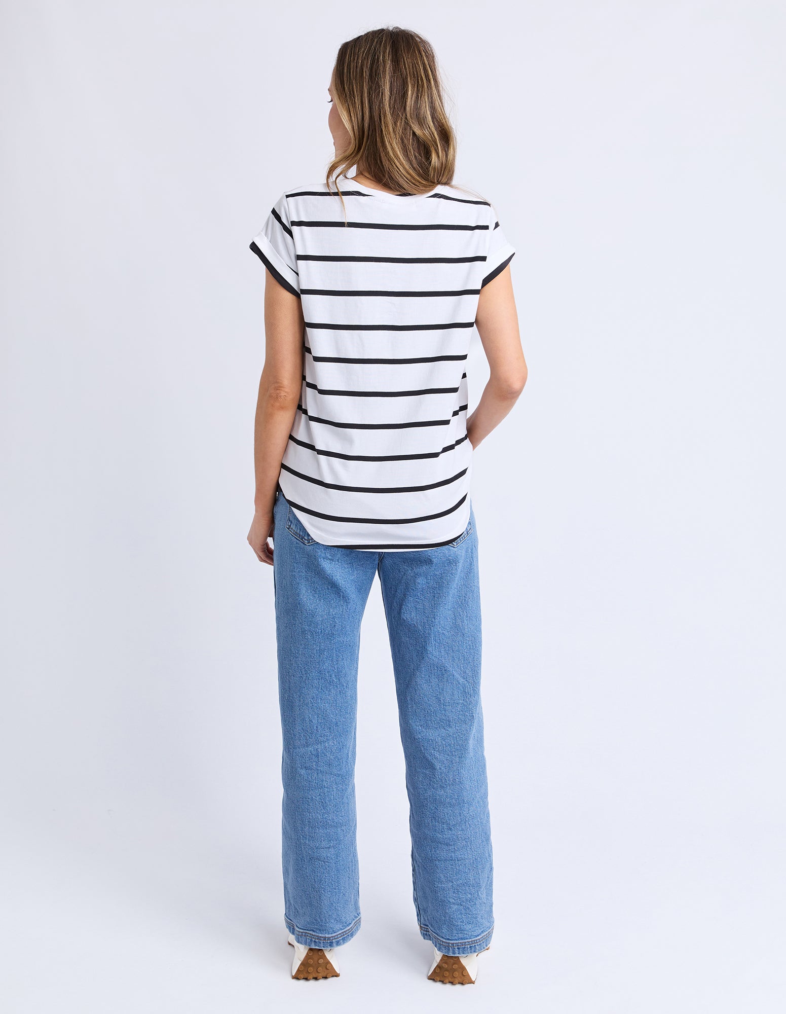 Manly Stripe Tee / Black & White | Foxwood Foxwood