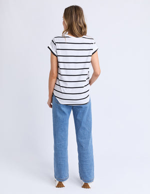 Manly Stripe Tee / Black & White | Foxwood Foxwood