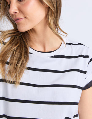 Manly Stripe Tee / Black & White | Foxwood Foxwood