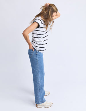 Manly Stripe Tee / Black & White | Foxwood Foxwood