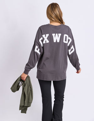 Interval Long Sleeve / Charcoal - White | Foxwood Foxwood