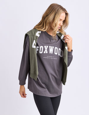 Interval Long Sleeve / Charcoal - White | Foxwood Foxwood