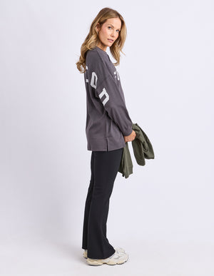 Interval Long Sleeve / Charcoal - White | Foxwood Foxwood