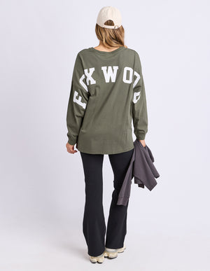 Interval Long Sleeve / Khaki - White | Foxwood Foxwood