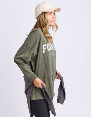Interval Long Sleeve / Khaki - White | Foxwood Foxwood