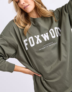 Interval Long Sleeve / Khaki - White | Foxwood Foxwood