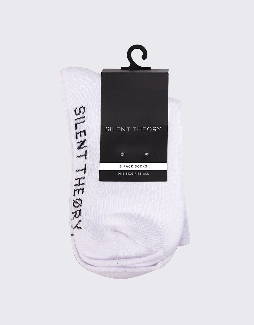 Crew Socks 3 Pack / White | Silent Theory Silent Theory