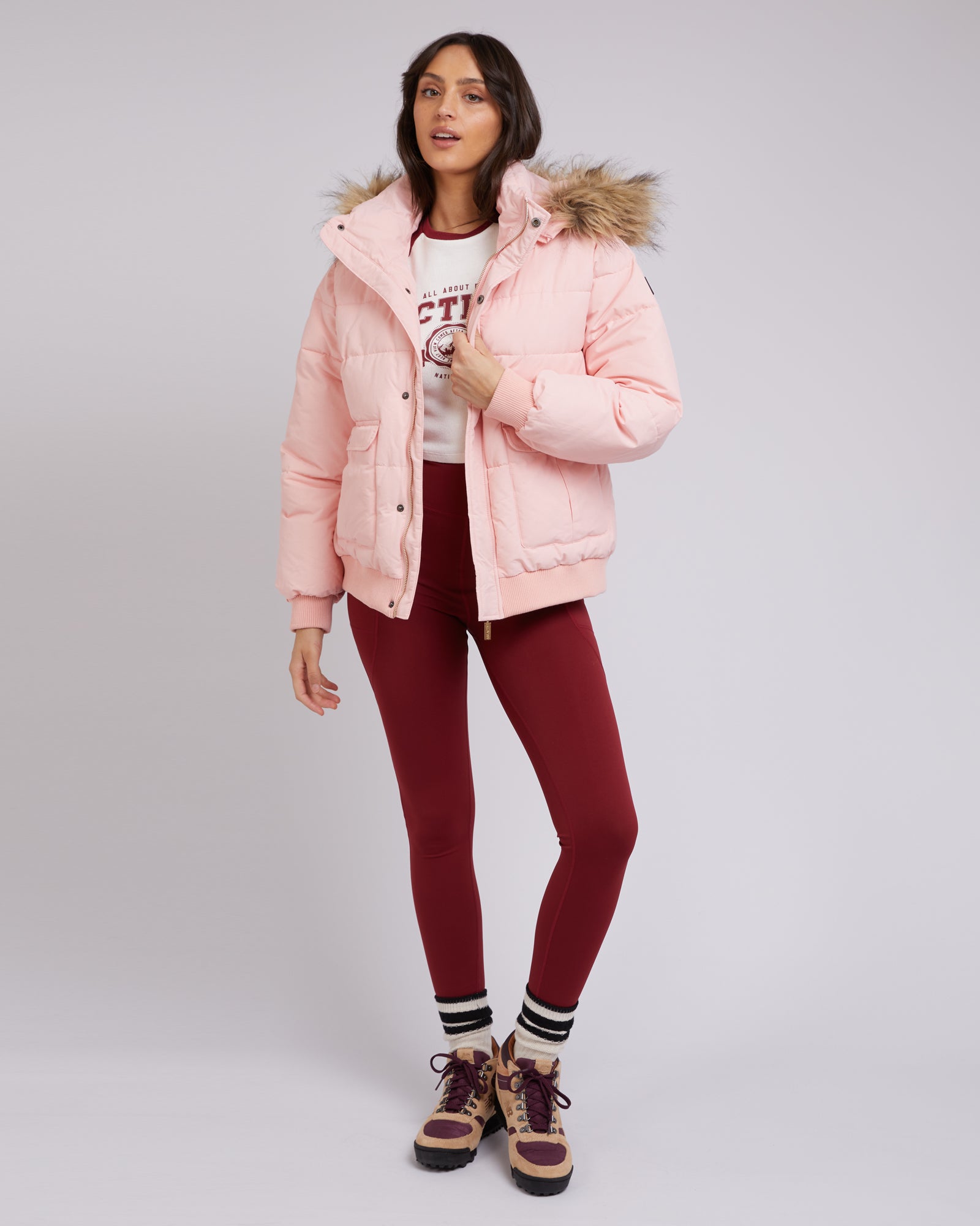 Active Fur Puffer / Pink | All About Eve All About Eve