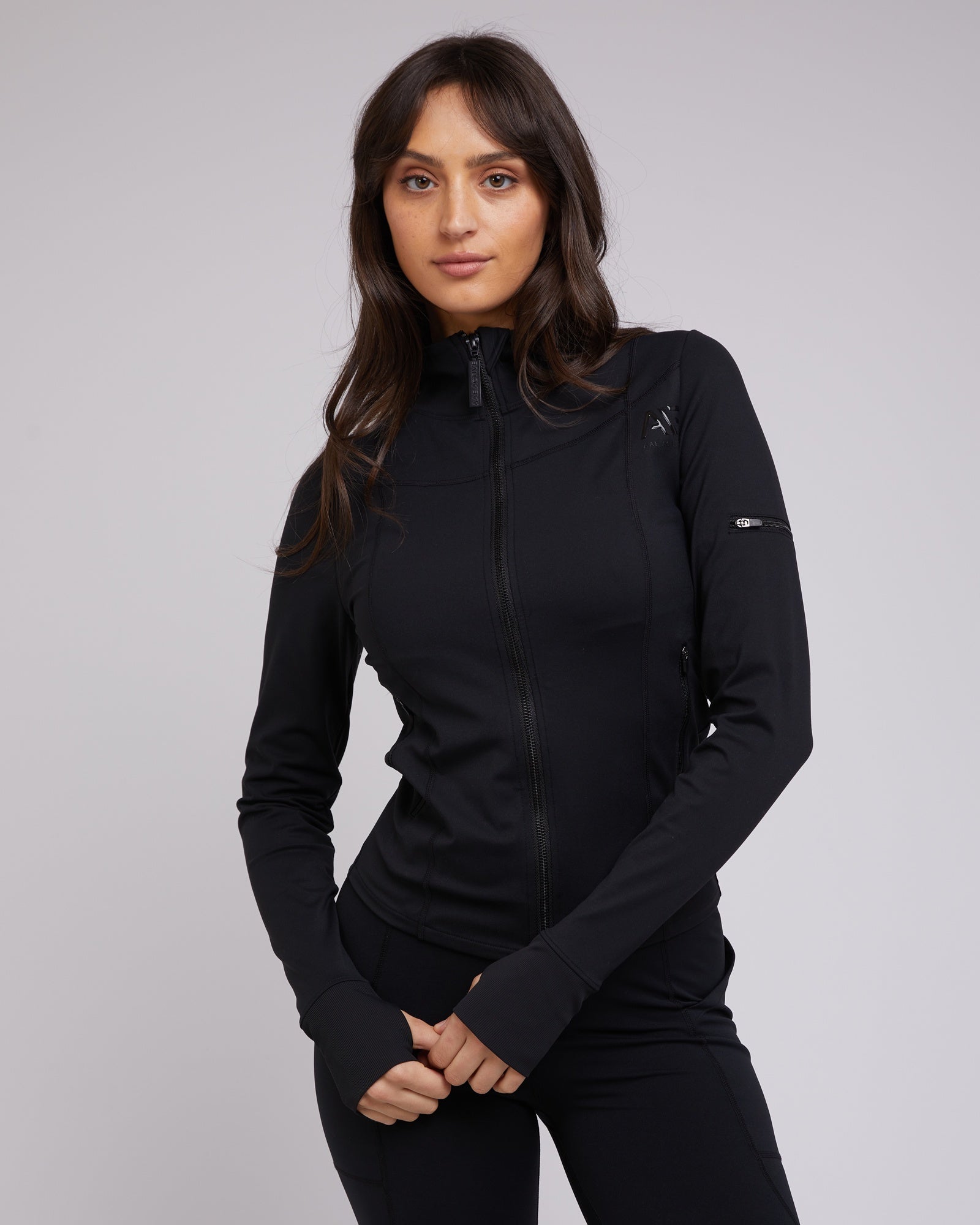 Active Zip Through Top / Black | All About Eve All About Eve