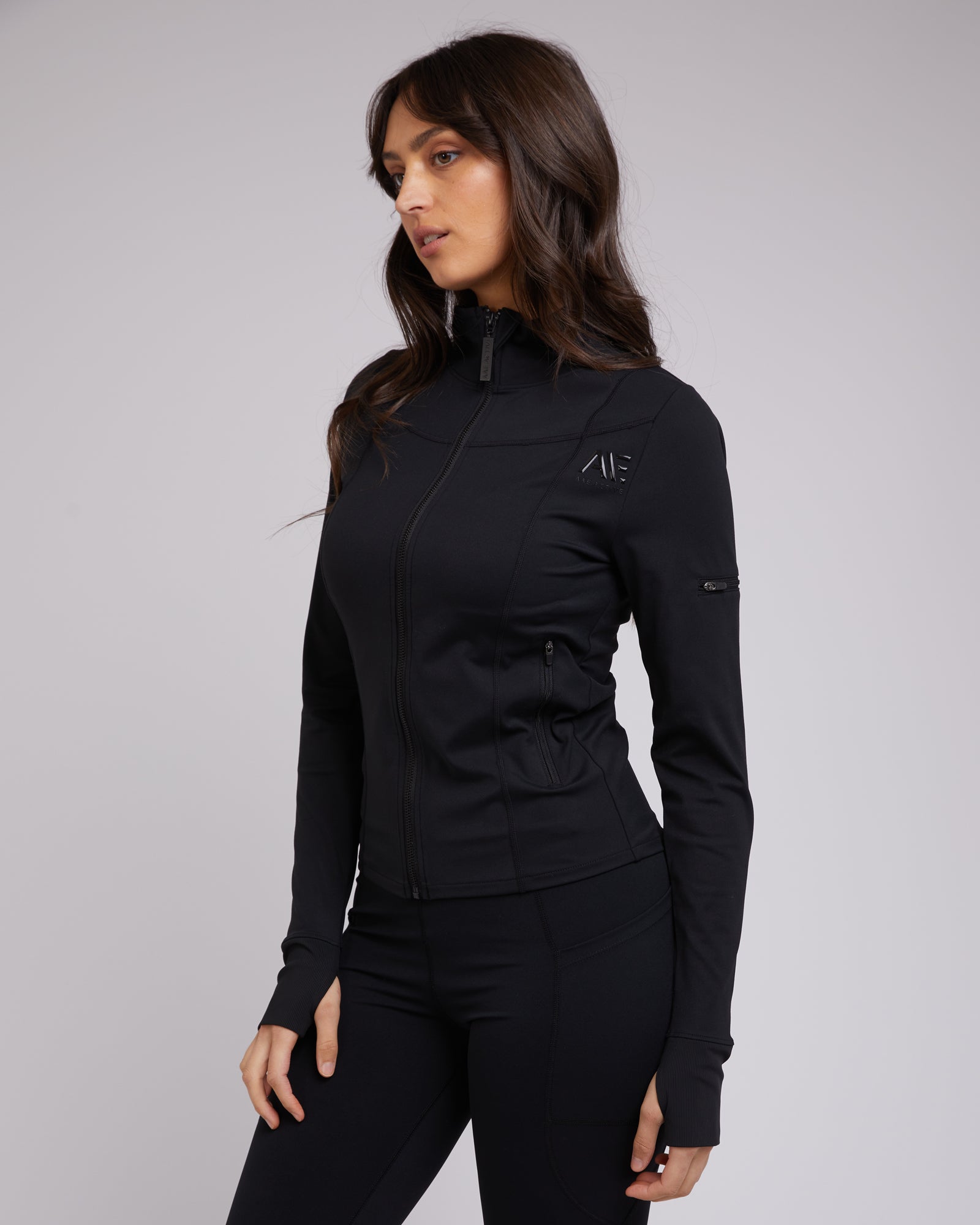 Active Zip Through Top / Black | All About Eve All About Eve