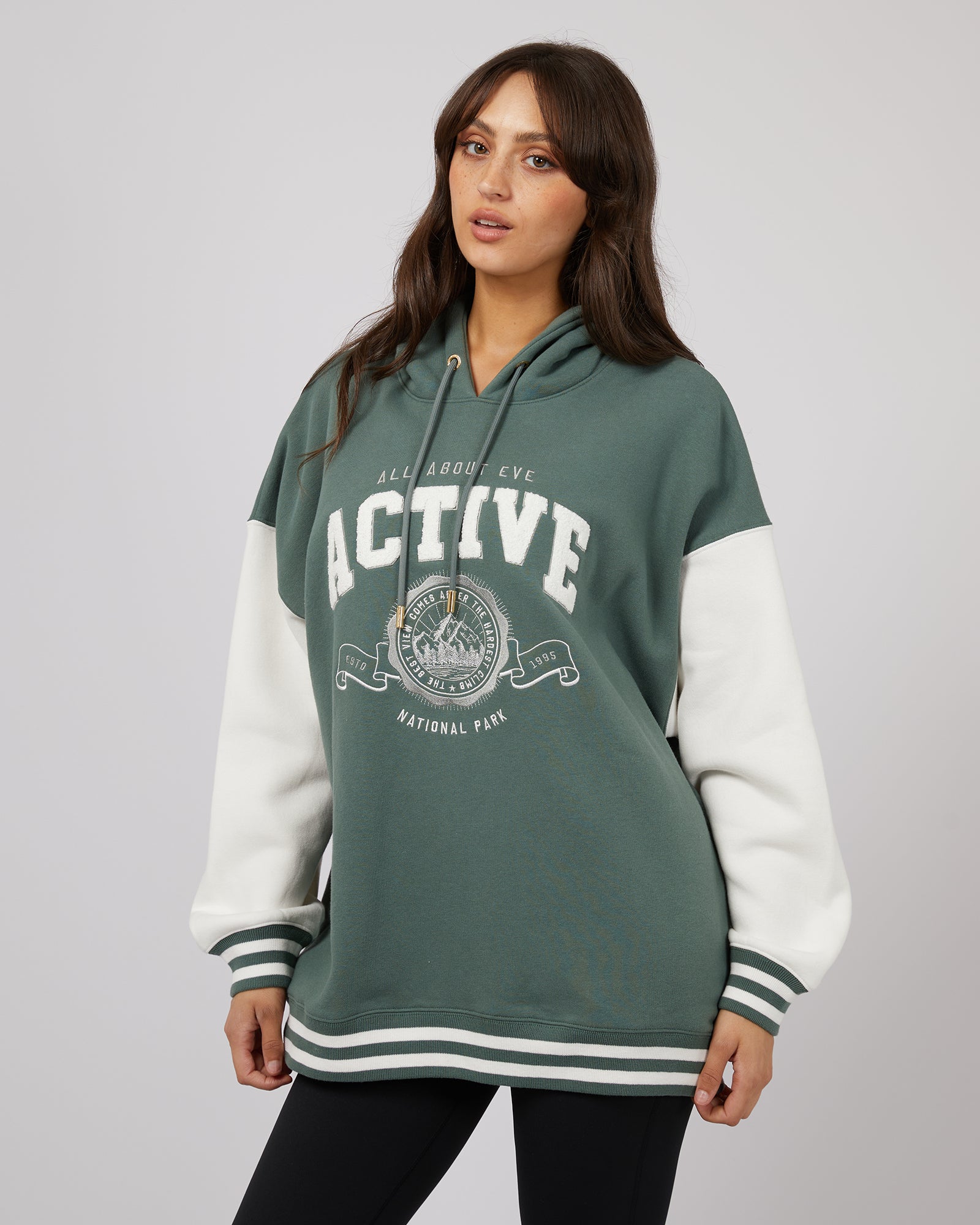 National Contrast Hoodie / Green | All About Eve All About Eve