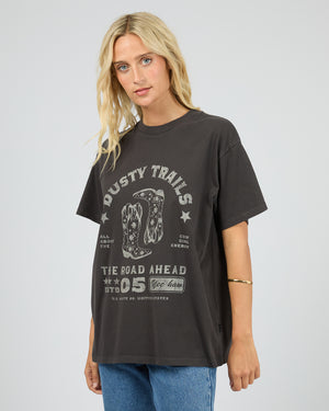 Dusty Trails Relaxed Tee / Washed Black | All About Eve All About Eve