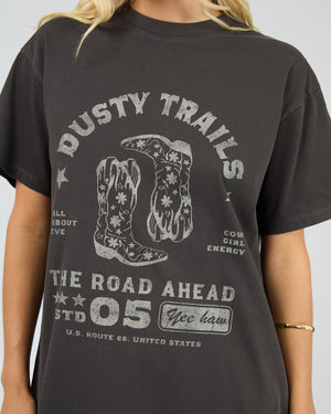 Dusty Trails Relaxed Tee / Washed Black | All About Eve All About Eve