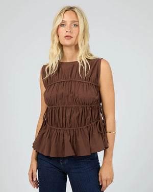 Lou Lou Tie Top / Brown | All About Eve All About Eve