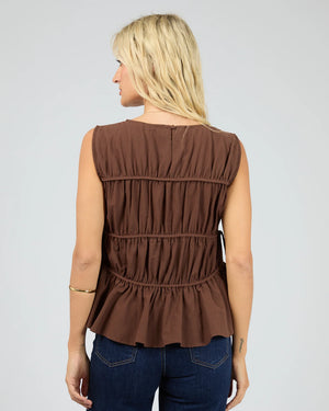 Lou Lou Tie Top / Brown | All About Eve All About Eve