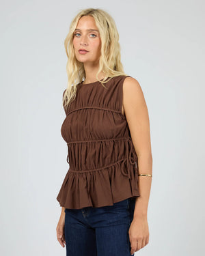 Lou Lou Tie Top / Brown | All About Eve All About Eve