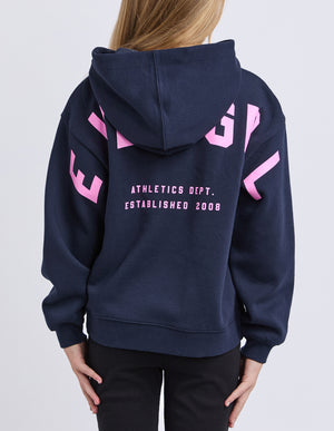 Performance Hoodie / Navy w/ Pink | Eve Girl