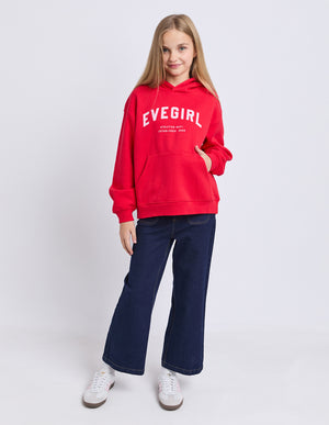 Performance Hoodie / Red w/ white | Eve Girl