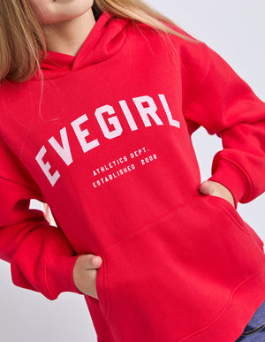 Performance Hoodie / Red w/ white | Eve Girl