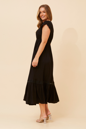 Dusky Maxi Dress | Black Caroline K Morgan