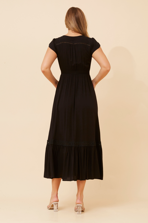 Dusky Maxi Dress | Black Caroline K Morgan